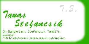 tamas stefancsik business card